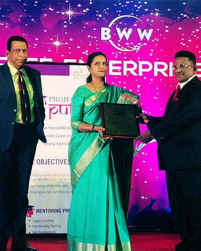Parivarthan Award Winner - 2018Project Puthri wins  Parivarthan Award.
