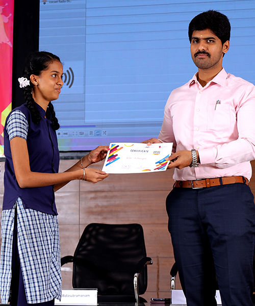 2023The day-long event held at Kumaraguru College of Liberal Arts & Science (KCLAS). The event was presided over by M. Prathap, IAS, Commissioner, Corporation of Coimbatore, who was the Guest of Honour at the event. who honoured the winners of the Talent Search Competition and schools conducted by Project Puthri.